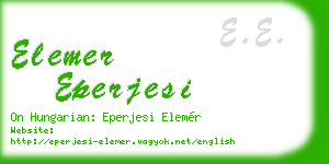elemer eperjesi business card